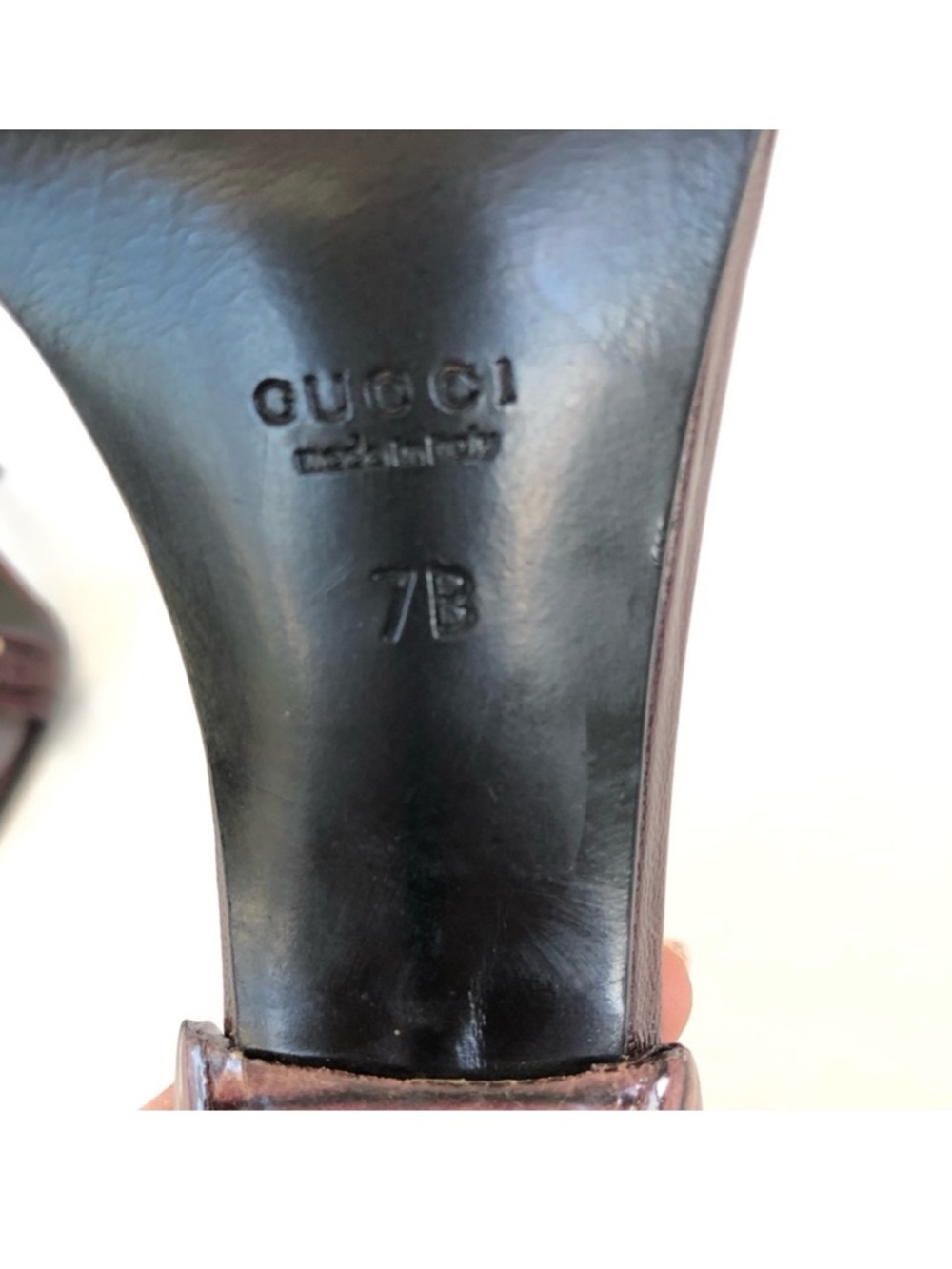 GUCCI Purple Strappy Ankle  Heel Sandals Sz7   Free gift if purchased 48 hrs - Picture 7 of 8